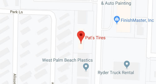 Pat's tire location map